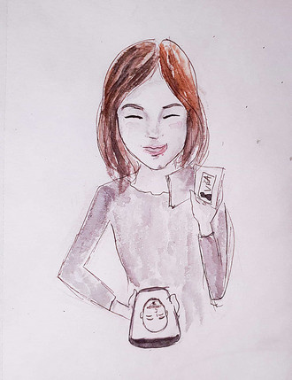 Aliya showing Ante her visa via smartphone